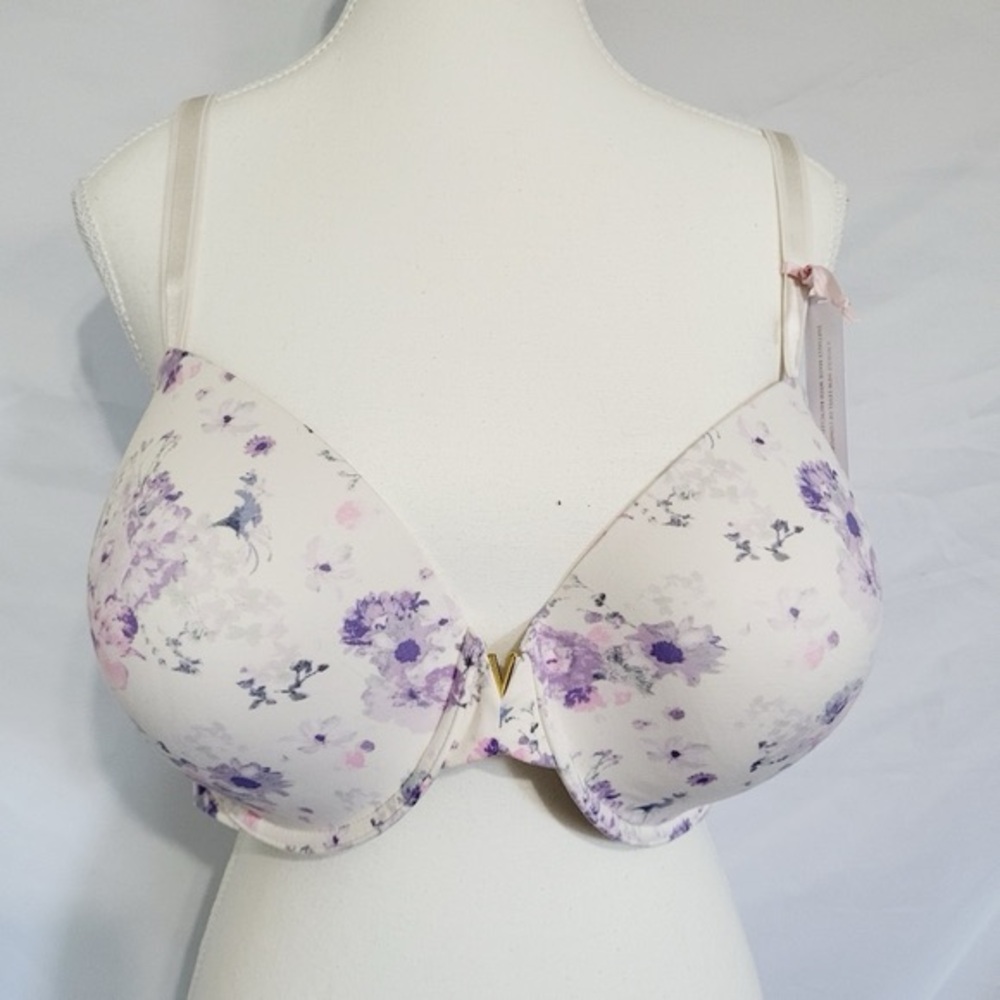 Victorias Secret Lightly Lined Convertable Soft Floral Bra Size 44C